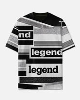Men's Simple Letter Legend & Geometric Color Block Printed Big and Tall Short Sleeve T-shirt